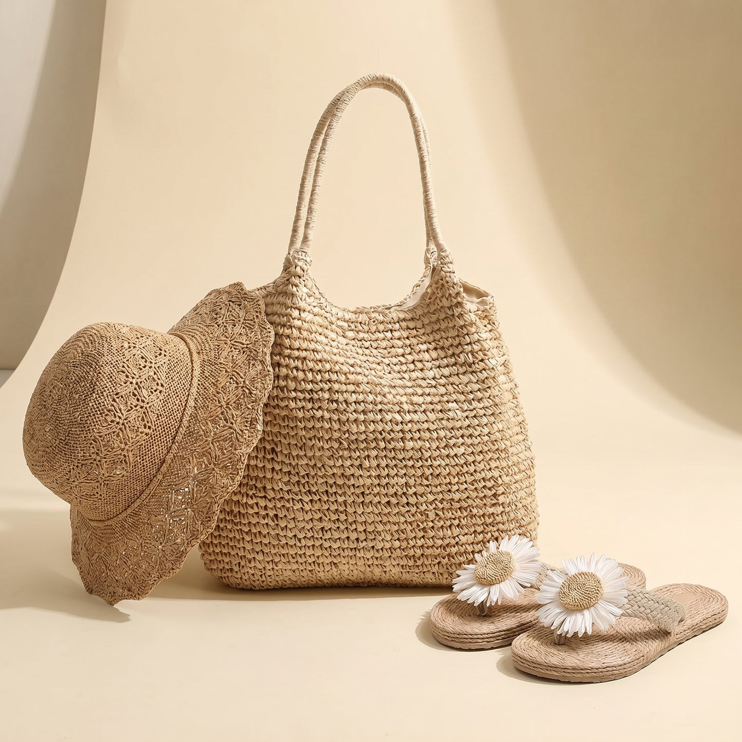 Bolso y Sandalias a Juego con Sombrero GRATIS